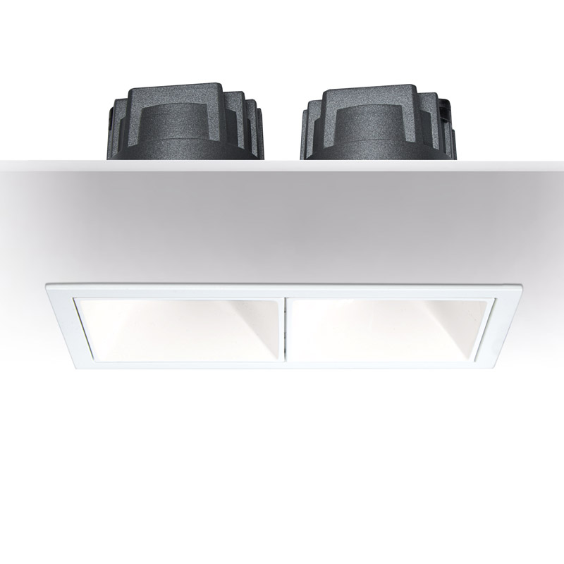 ART-SQ-180x2 LED светильник встраиваемый полуповоротный Downlight   -  Встраиваемые светильники 